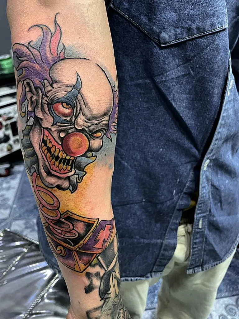 Tatuaje Payaso a Color
